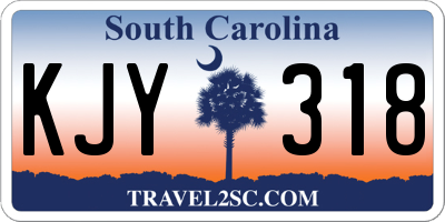 SC license plate KJY318