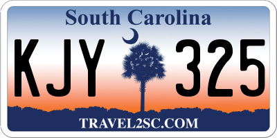 SC license plate KJY325