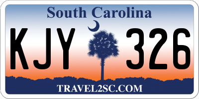 SC license plate KJY326