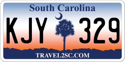 SC license plate KJY329