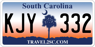 SC license plate KJY332