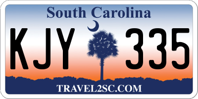 SC license plate KJY335