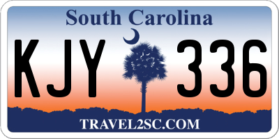 SC license plate KJY336