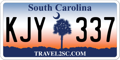 SC license plate KJY337