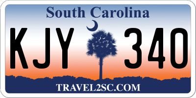 SC license plate KJY340