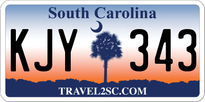 SC license plate KJY343