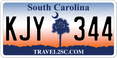 SC license plate KJY344