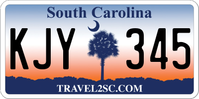 SC license plate KJY345