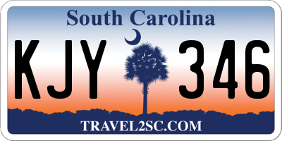 SC license plate KJY346