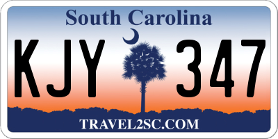 SC license plate KJY347