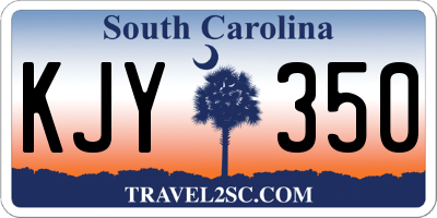 SC license plate KJY350