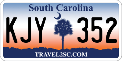 SC license plate KJY352
