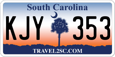 SC license plate KJY353