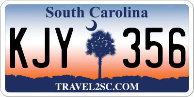 SC license plate KJY356