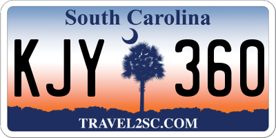 SC license plate KJY360