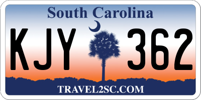 SC license plate KJY362