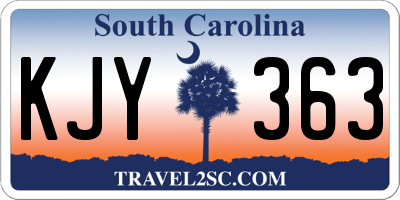 SC license plate KJY363