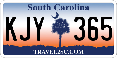 SC license plate KJY365