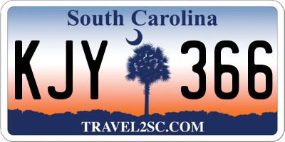 SC license plate KJY366