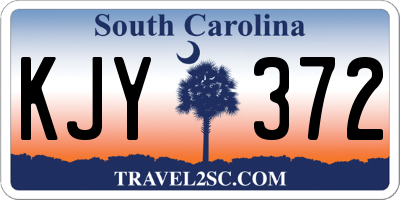SC license plate KJY372