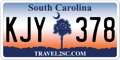 SC license plate KJY378