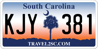 SC license plate KJY381