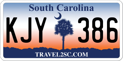 SC license plate KJY386