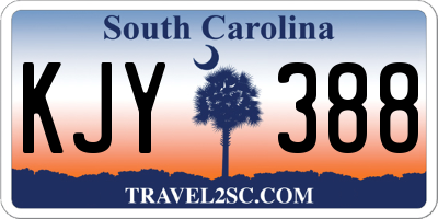 SC license plate KJY388