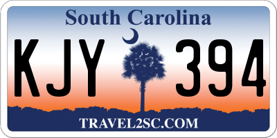 SC license plate KJY394