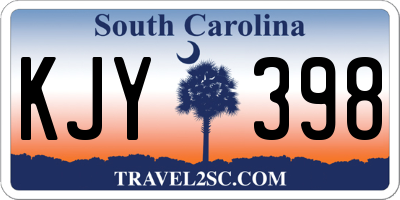 SC license plate KJY398