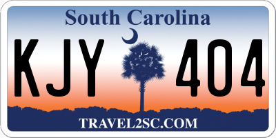SC license plate KJY404