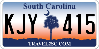 SC license plate KJY415
