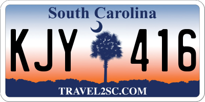 SC license plate KJY416