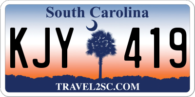 SC license plate KJY419