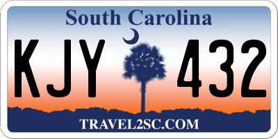 SC license plate KJY432