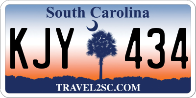 SC license plate KJY434
