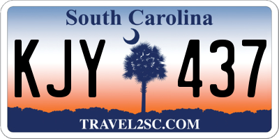 SC license plate KJY437