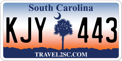 SC license plate KJY443