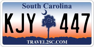 SC license plate KJY447