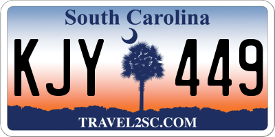 SC license plate KJY449