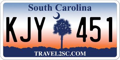SC license plate KJY451