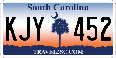 SC license plate KJY452