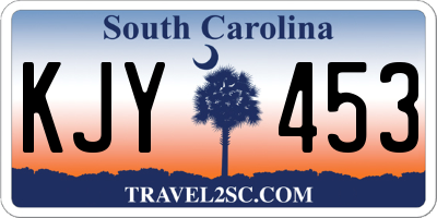 SC license plate KJY453