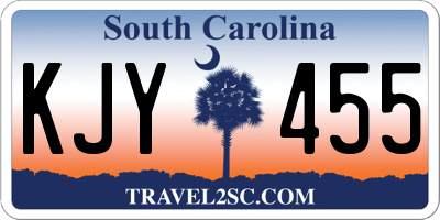 SC license plate KJY455