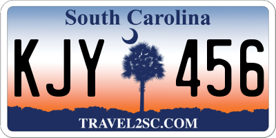 SC license plate KJY456