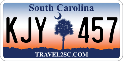 SC license plate KJY457