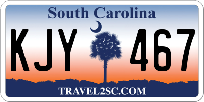 SC license plate KJY467