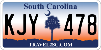 SC license plate KJY478