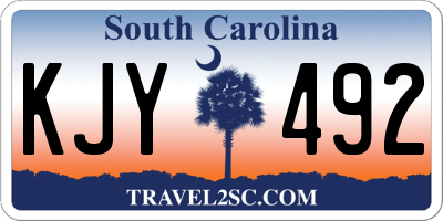 SC license plate KJY492