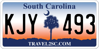 SC license plate KJY493
